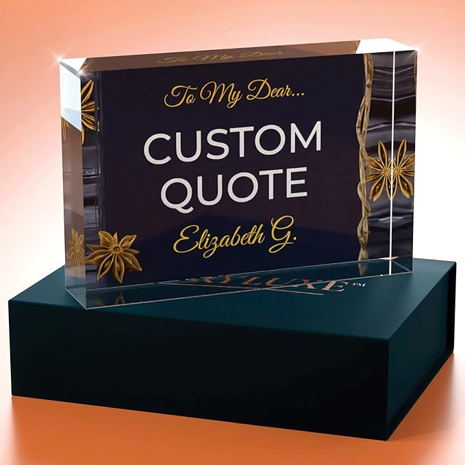 Custom Acrylic Sign Personalized, Custom Desk Name Plate, 18 Styles, (4"x6"), With Gift Box, USA Made by Acryluxe. (Trenton)
