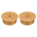 uxcell 2 Pcs Desk Grommet, 2.09 inch 53mm Desk Cable Hole Cover Wire Hole Insert for Home Office Table Cabinet Cord Organizer, Brown