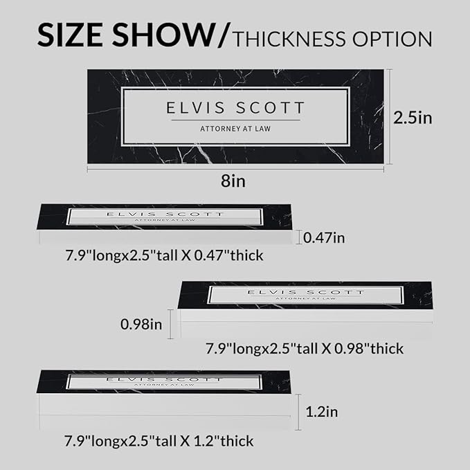 Personalized Custom Name Plates on Acrylic Glass, Office Desk Decor, Personalized Office Gift for Boss Coworkers (Watercolor Flowers)