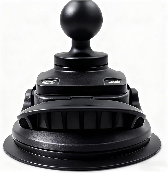 Strg Suction Cup Mount with 1'' Ball, Ball Mount with Suction Cup Base Compatible with RAM Mount and All 1 Inch/B Size/ 25mm Ball Double Socket Arms