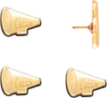 Cheer Megaphone Push Pins - Gold Cheerleading Megaphone Pins for Cork Boards, Maps, or Lapel Use - Designed in USA - Set of 4