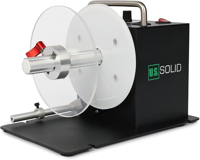 U.S. Solid Automatic Label Rewinder Machine, 1"/1.5" Core Holder, Max Label Width 3.15", Bidirectional Rewinding