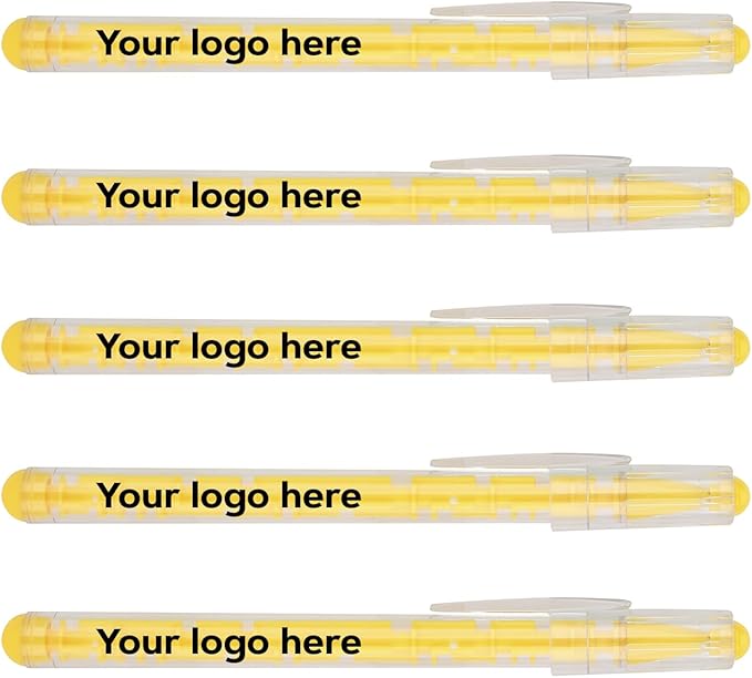 Custom Maze Ballpoint Pens – Personalized Puzzle Pens with Logo/Text – Promotional Pens for Events, Schools, Trade Shows – Fun Interactive Design (Yellow, 50 Count, Pack of 1)