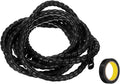 MECCANIXITY Spiral Cable Wrap 9.8ft/3.0M 10mm Cable Management Sleeve PP Insulation Cord Organizer for Computer Wire Power Cable Gas Pipe Black with Tape