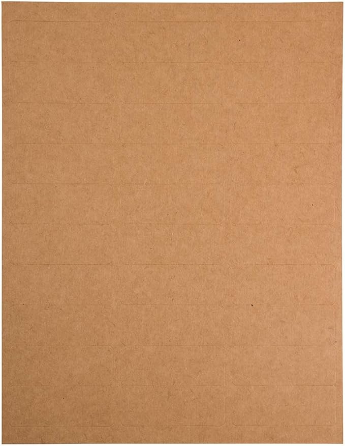 JAM PAPER Return Address Labels - Standard Mailing - 1 x 2 5/8 - Brown Kraft - 120 Shipping Labels/Pack