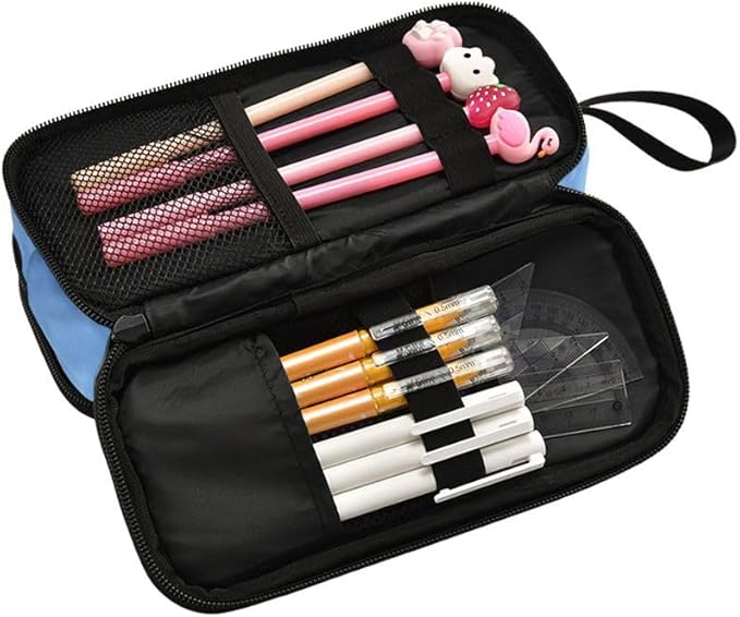 Wolf Snowy Pencil Case Box Boys Girls Large Pencil Pouch Zipper Compartments Big Capacity Stationery Pen Bag Organizer for Kids Teens Adults School