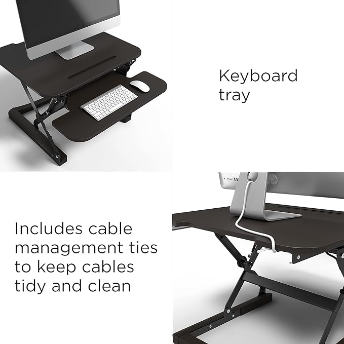 Union & Scale Staples Flexfit 27-inch Adjustable Desk Riser, Black, 2/Pack (UN44901-CCVS)