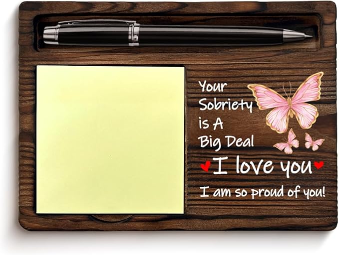 Sobriety Gifts for Women Her, Recovery Sober Gifts Addiction Recovery Gift Your Sobriety is a Big Deal I Am Proud of You Sticky Note Holder Desk Decor