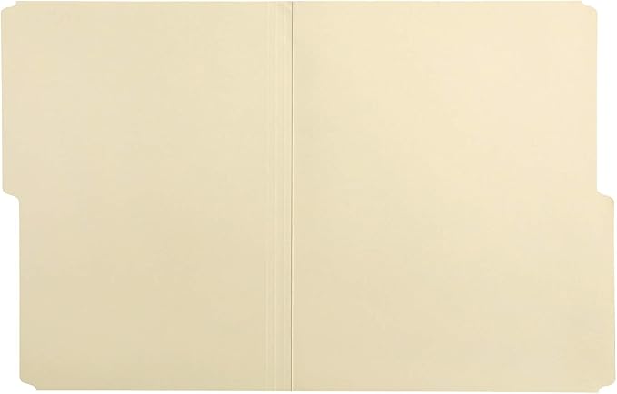 Amazon Basics File Folders, 1/2 Tab, 36-Pack, Letter (8.5Lx11W inches), Manila