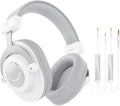 FIFINE Studio Monitor Headphones, Wired Over-Ear Computer Headphones with 3.5mm to 6.35mm Jack for Mixer/Amplifier/PC, Closed-Back Headset with Flexible Headband for Music Vocal Recording-H8 White