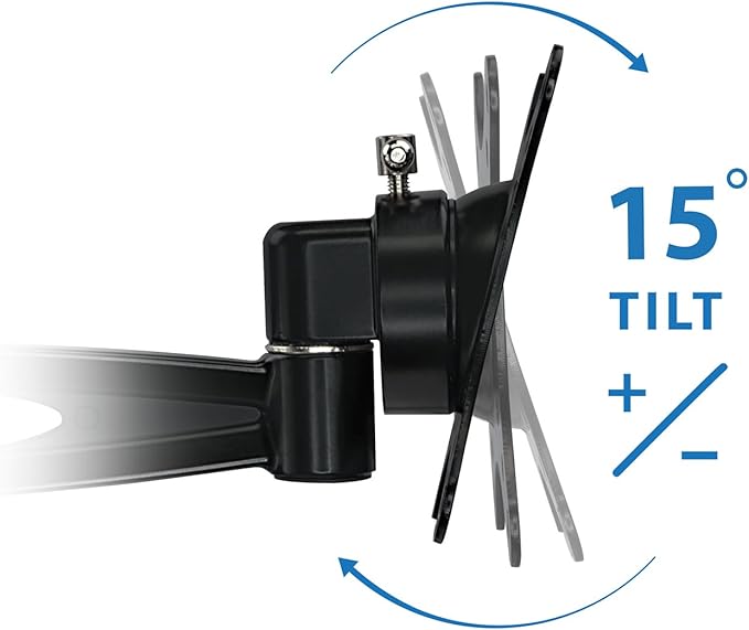 Mount-It! Free Standing Dual Monitor Stand | Double Arm Desk Mount Fits Two x 21 24 27 Inch Computer Screens | 2 Heavy Duty Full Motion Adjustable Arms | VESA 75 100 Compatible | Grommet Base Included