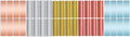 Rectangular Metallic Sticker Labels 3x1 inch (75mm x 25mm) Labeling Sticker Sheets in 5 Metallic Colors 40 - Pack by Royal Green