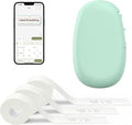 SUPVAN E10 Bluetooth Label Maker Machine with 3 Tapes, Continuous Waterproof Label, Versatile App with 35 Fonts and 1k+ Icons, Inkless Labeler for Home, Kitchen, School, Office Organization, Green