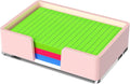 Sticky Note Holder, Pink Acrylic Notepad Holder 4x6 in Self-Stick Note Dispenser Office Desk Accessories, Memo Pad Holder Organizer for Classroom School Supplies