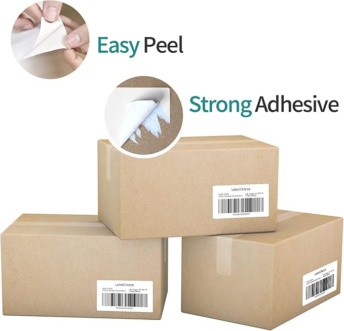 4200 Pcs 2.25" x 4" 3-Proof Direct Thermal Shipping Labels Compatible with Zebra LP2824 Plus ZD410 ZD411 ZD420 ZD421 ZP450 ZP505, 12-Roll Waterproof Mailing Address Labels for Rollo MUNBYN