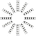 Jetec 24 Pcs Charger Cable Protector,Silicone Flexible Cable Saver,Spiral USB Mouse Wire Protector for Headphone Laptop Earphone Cell Phone Wrap Accessories (Grey)