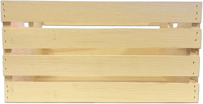 Wilson Large Wooden Pine Crate for Storage and Decoration at Home, Office, Kitchen, Bedroom, and Retail (12.5"x9.625"x17.875") (Set of 12)
