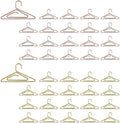 OWLFAVO 40pcs Hanger Shape Paper Clips with Clear Box, Rose Gold and Yellow Gold, Funny Cute Paperclips Bookmarks Planner Clips for Fun Office Supplies School Gifts Wedding Decoration