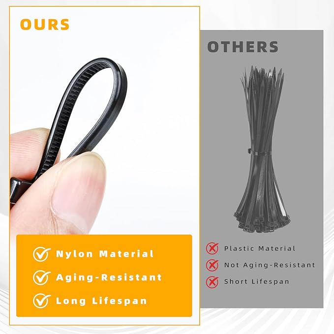 100 Pcs Nylon Universal Cable Tie Buckle Kit - Heavy Duty Multifunctional Nylon Zip Ties with Locking Pins & Buttons, UV Resistant, for Automotive Repair, Bumper Clips, Wiring Harness
