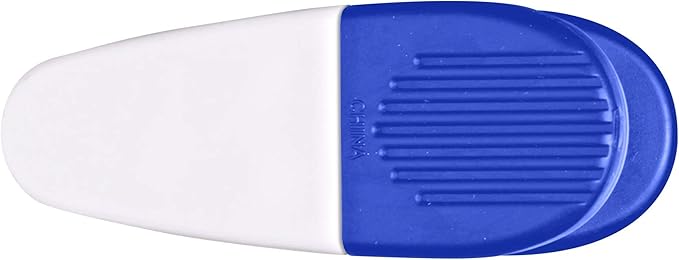 10 Magnetic Memo Holders Set - Large Clip, Plastic - White Blue