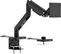 Mount-It! Proflex Series Heavy-Duty Monitor Desk Mount, Fits 17–49” Ultrawide Screens, Full Motion Gas Spring Arm, 44 lbs Capacity, USB-C & USB 3.0 Ports, VESA 75/100, Clamp or Grommet Base