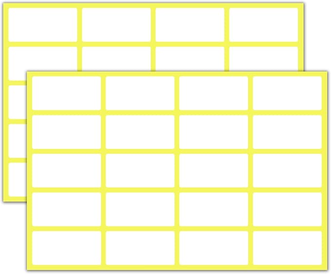 500 Pack, 1.5" x 0.75" - Blank White Labels Stickers to Write On, Stick On Adhesive Sticky Labels