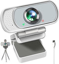 XPCAM Full HD 1080P Webcam with Privacy Shutter and Tripod, Pro Streaming Web Camera with Microphone, Widescreen USB Computer Camera for Laptop Desktop