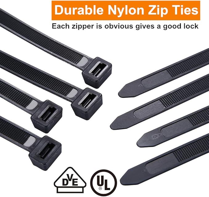 36 Inch Ultra Heavy Duty Zip Ties,50 Piece Multi-Purpose UV Cable Ties with 200 Pounds Tensile Strength