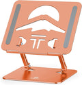 Laptop Stand, Ergonomic Adjustable Computer Stand for Collaborative Work, Foldable and Portable Heat Sink Computer Stands, Fits up to 15.6-inch Laptops (Orange)