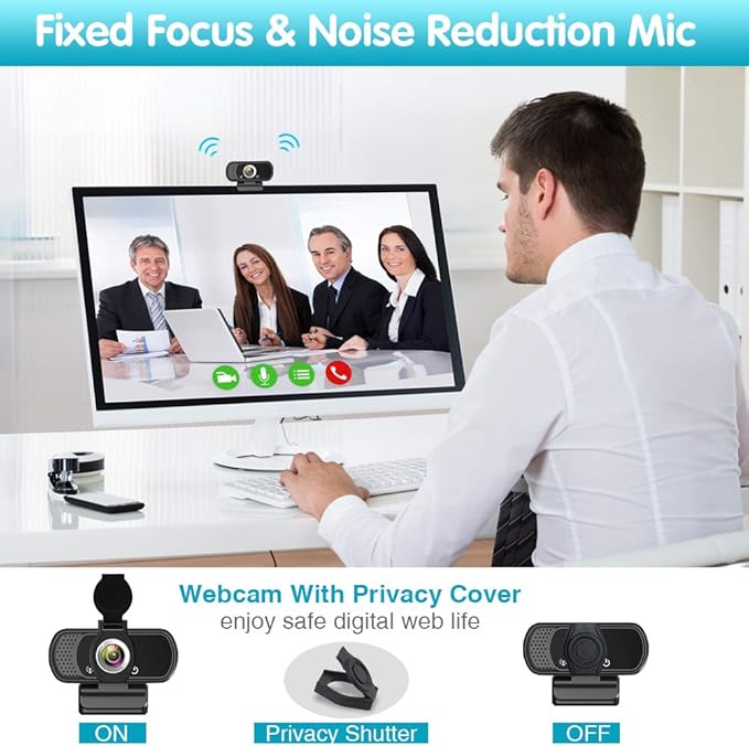 GoHZQ Pro 1080p USB Camera for Switch 2/ PC, 110° Wide Angle Webcam, Plug & Play for PC/Mac/Laptop/Monitor, Streaming Webcam for Zoom/Skype/Teams/YouTube/OBS