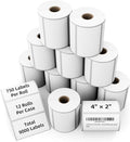 4"x2" 3-Proof Direct Thermal Barcode Shipping Labels for Zebra LP2844 GK420D GK420T ZD421 ZD420, 12 Rolls 9000 Pcs 2x4 Strong Adhesive Return Address Label Used with Rollo MUNBYN Arkscan