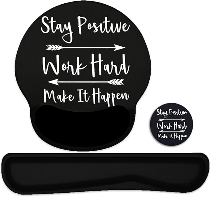 Lateefah Mouse Pad with Wrist Rest, 3-in-1 Gaming Mouse Pad, Keyboard Wrist Rest, Ergonomic Memory Foam Mousepad with Wrist Support for Computer Keyboard