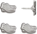Sneaker Push Pins - Silver Running Shoe Pins - for Cork Board, Maps, or Lapel Pin Use - Designed in USA - Set of 4