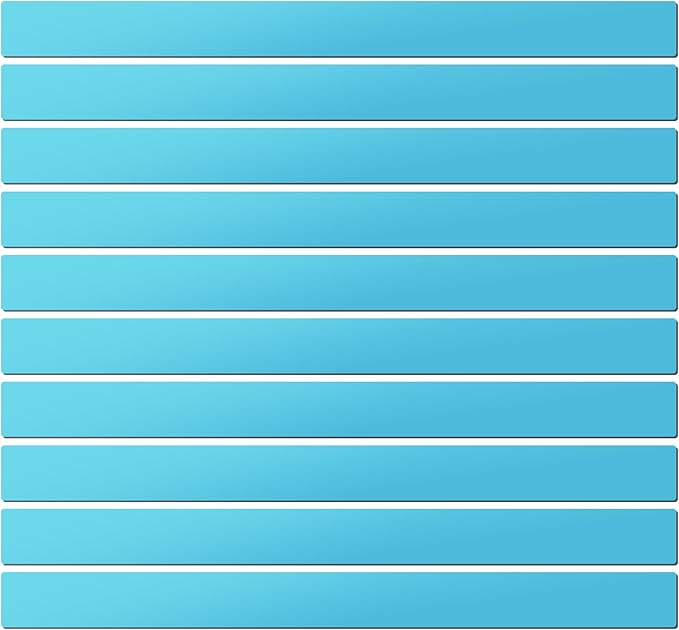 LLPT Dry Erase Magnetic Label Strips 10 Pack 1" x 12" Blank Reusable Writable Magnet Stickers for Organizing Labeling on Fridge Whiteboard Crafts and More Metallic Surfaces Blue(DMS11210BL)