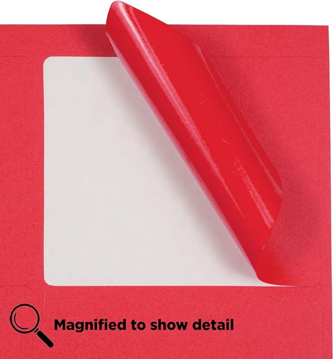 JAM PAPER Shipping Address Labels - Large - 3 1/3 x 4 - Red - 120/Pack