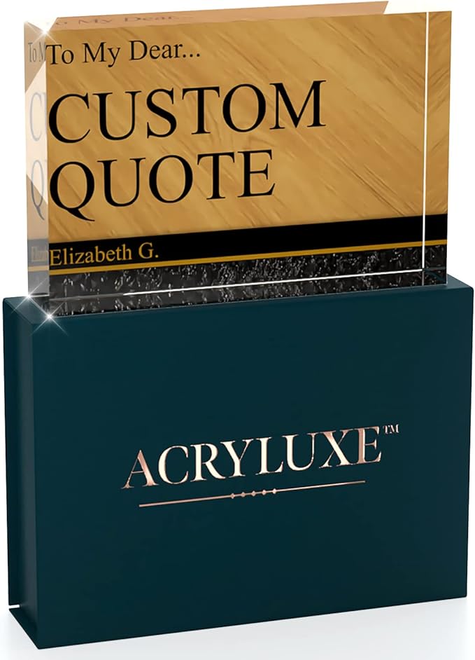 Personalized Gifts, Custom Quote Block Letter Board,Crystal-Clear Acrylic With Gift Box,17 Styles, Holiday and Christmas Gift for Mom, Dad, Girlfriend, Him or Her, Husband, Wife (4"x6", Nolan)