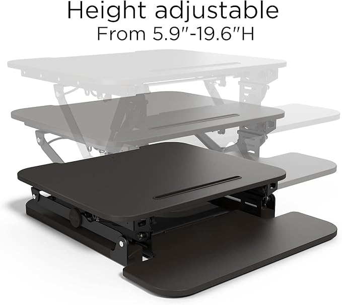 Union & Scale Staples Flexfit 27-inch Adjustable Desk Riser, Black, 2/Pack (UN44901-CCVS)