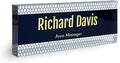 Customized Clear Acrylic Thick 8x3" Desk Name Plate Block with Personalized Logo - Professional Office Decor - Customized Acrylic Plate Gift for Teacher Co-workers, Christmas Gifts for Her, Thanksgiving Gifts (Elegant Navy)