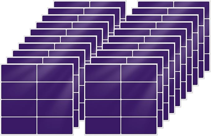 FINDAT Colored Stickers 1.57×0.75 Inch Vinyl File Folder Sticker Purple Rectangle Removable Waterproof Color Coding Moving Label for Boxes Office Inventory Labeling 160 PCS