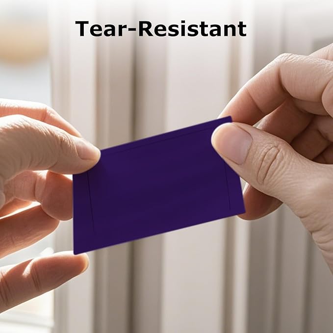 FINDAT Rectangle Label Stickers 3×2 Inch Vinyl Removable Purple Sticker Waterproof Writable File Folder Moving Labels for Boxes Home Office Labeling 40 PCS