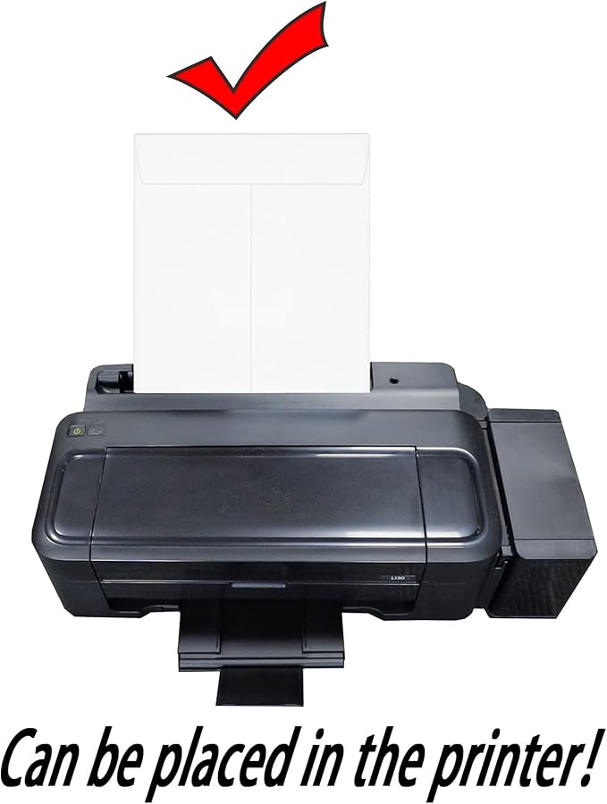 Xxcxpark 250 PCS 9x12 inches Security Catalog Envelopes Printable Self Seal Envelopes, Anti Tear White Kraft Envelopes for Invitation Cards, Pictures, Photos, Documents