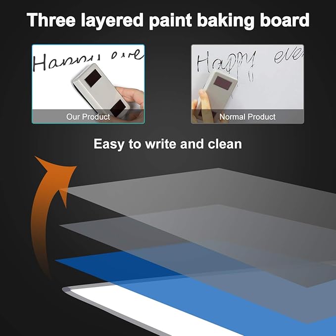 TSJ OFFICE Mobile Standing Whiteboard - 40 x 26 Inches Dry Erase White Board Tripod Whiteboard with Rolling Stand Flipchart Easel Height Adjustable