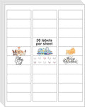 InpourPack 30 UP 3000 Stickers 100 Sheets 1" x 2-5/8" Shipping Return Address Labels for Laser Inkjet Printer, White Blank Mailing Labels