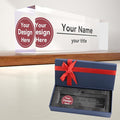 Desk Name Plate Personalized, Custom Name Plates for Desks, Office Desk Decor, Make Your Own Nameplate with Logo, Name Plates for Desks, Personalized Office Gift for Coworkers (Logo) 731