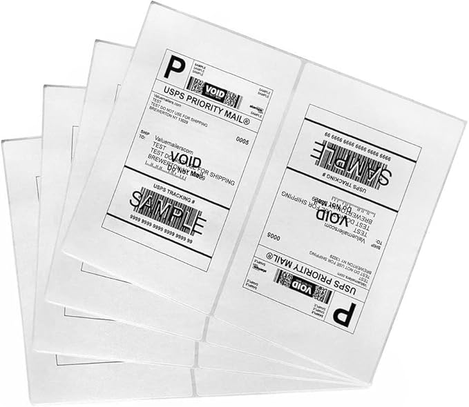 Shipping Label with Rounded Corner, 8.5 x 5.5 Inches Half Sheet Self Adhesive Shipping Address Labels for Laser and Inkjet Printer, 20000
