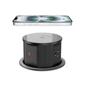 Pop Up Outlet with 15W Wireless Charger, 4 AC Outlets & PD 20W USB Fast Charging, 4.75 inch Desk Hole Power Grommet Connect 6FT Cord for Office, Conference, Kitchen Use(ETL & FCC Listed)