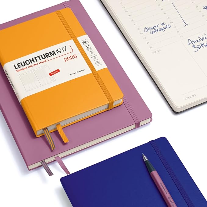 LEUCHTTURM1917 - Week Planner 2025, Hardcover, Medium (A5), Dusty Rose (Jan 1 - Dec 31, 2026)