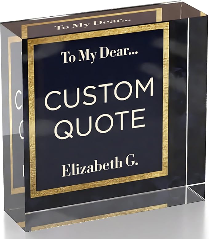 Custom Acrylic Sign Personalized, Custom Desk Name Plate, 18 Styles, (4"x4"), With Gift Box, USA Made by Acryluxe. (Folsom)