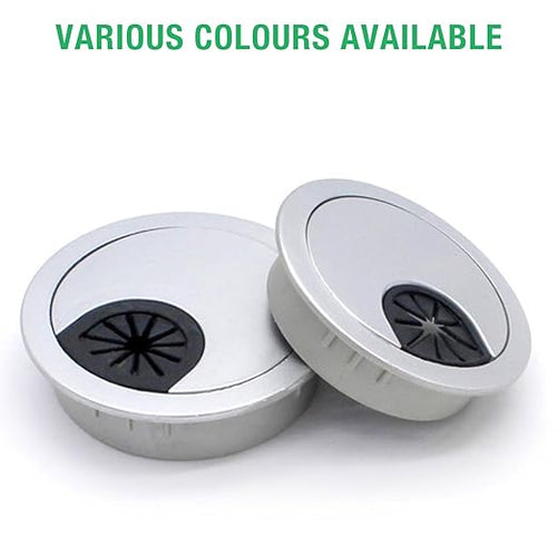 10 Pcs Desk Grommet 2" / 50 mm, Desk Cord Hole Cover, Cable Grommet ABS Plastic, Desk Hole Grommet for Home & Office Pc, Detachable Cable Cord Organizer-Silver Sand