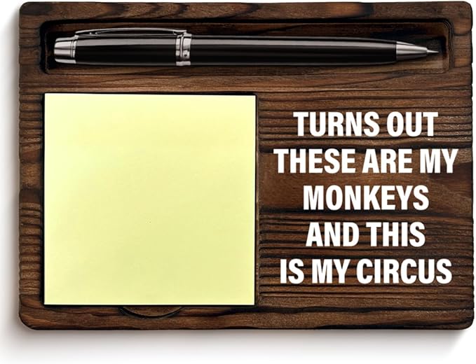 Funny Boss Gifts for Men, Funny Boss's Day Farewell Retirement Gifts for Boss Sticky Note Holder for Office Desk Decor Fun Gag Gift